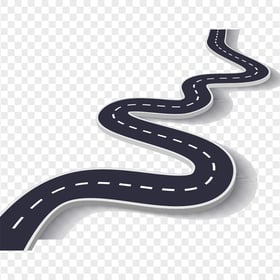 Road Cartoon curved line no background