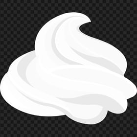 HD Cupcake Icing White Cream Cartoon Illustration PNG