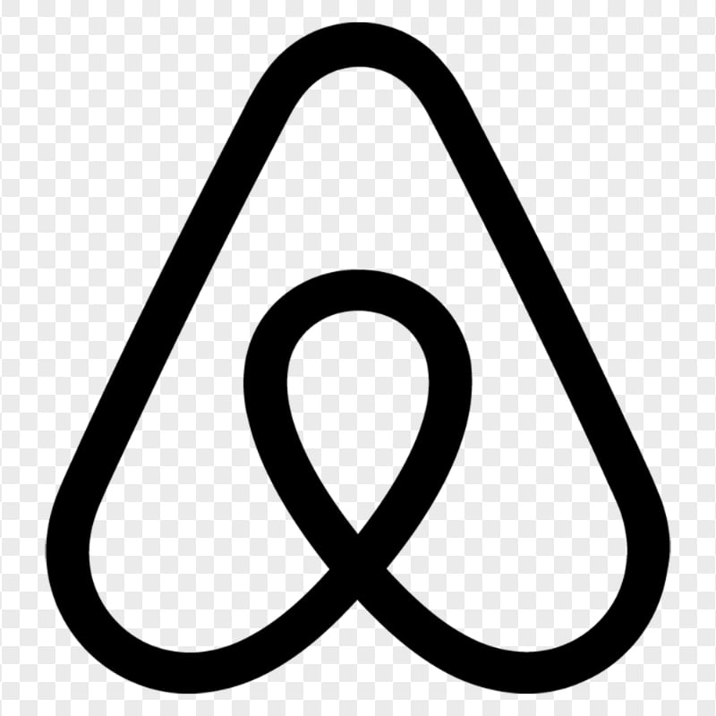 HD Black Airbnb Symbol Logo Sign Icon PNG Image | Citypng