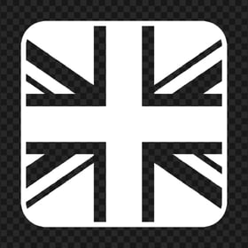 HD United Kingdom UK Square White Flag Icon Transparent PNG