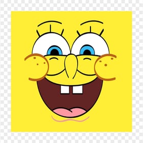 HD Spongebob Square Face Laughing Cartoon Character PNG