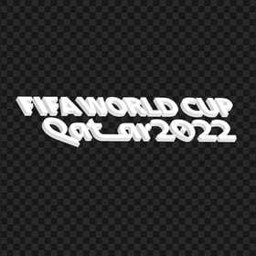 Fifa World Cup Qatar 2022 3D Isometric White Logo PNG