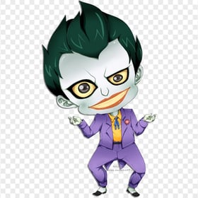 Chibi Joker Cartoon Illustration Clipart