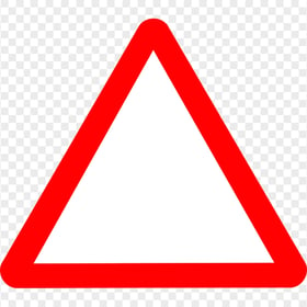 Yield Red Triangle Caution Meaning Road Traffic