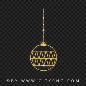 Gold Glitter Ornament Ball Elegant Style PNG