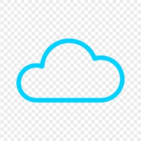 Download Blue Outline Cloud Icon PNG
