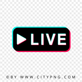 Tiktok Live Sign Logo Button Play Icon PNG