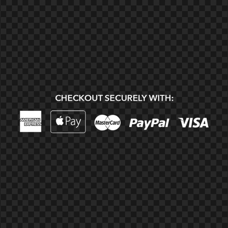 White Checkout Securely Badge Payment Icons