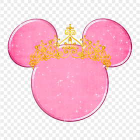 Minnie Mouse Head Pink Silhouette Image PNG