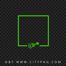 HD PNG Green Neon Frame With Guitar Shape