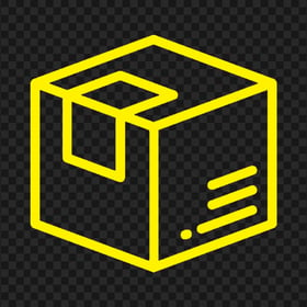 Package Delivery Yellow Box Parcel Icon Transparent PNG