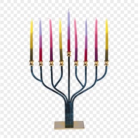 Transparent HD Hanukkah Menorah Candles Holder