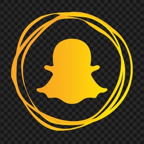 HD Snapchat Yellow Circles Contains Ghost Silhouette PNG Image