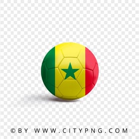 HD Soccer Ball With Senegal Flag PNG
