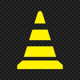 Yellow Traffic, Sport Cone Icon PNG