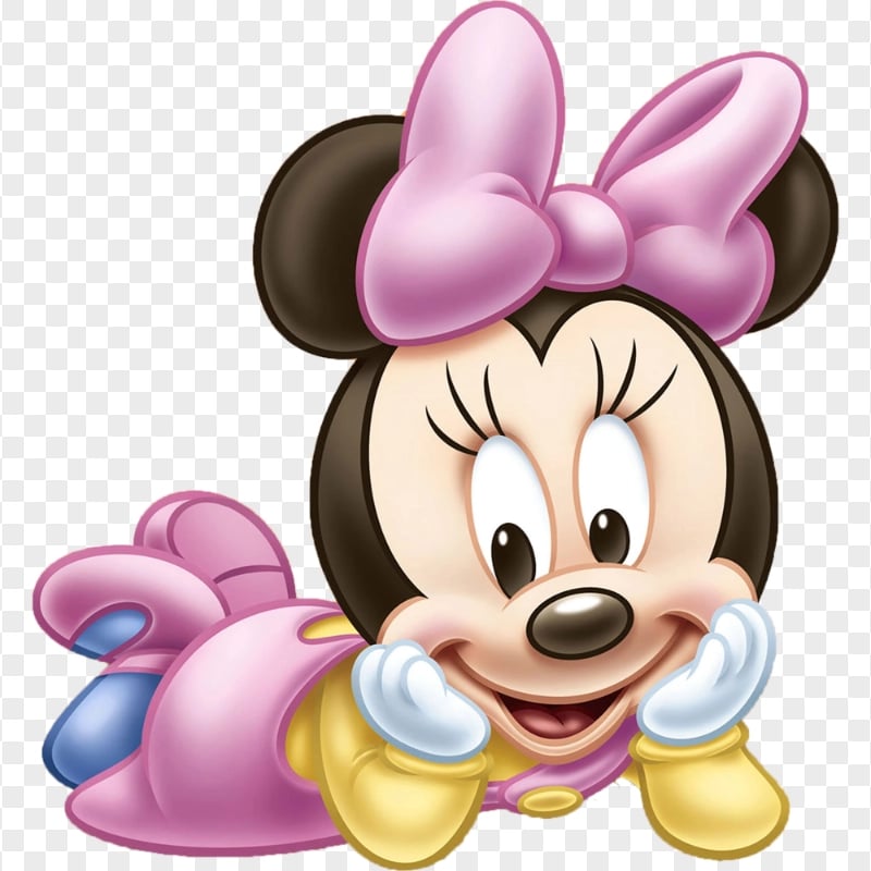 Baby Minnie Mouse Laying Down PNG