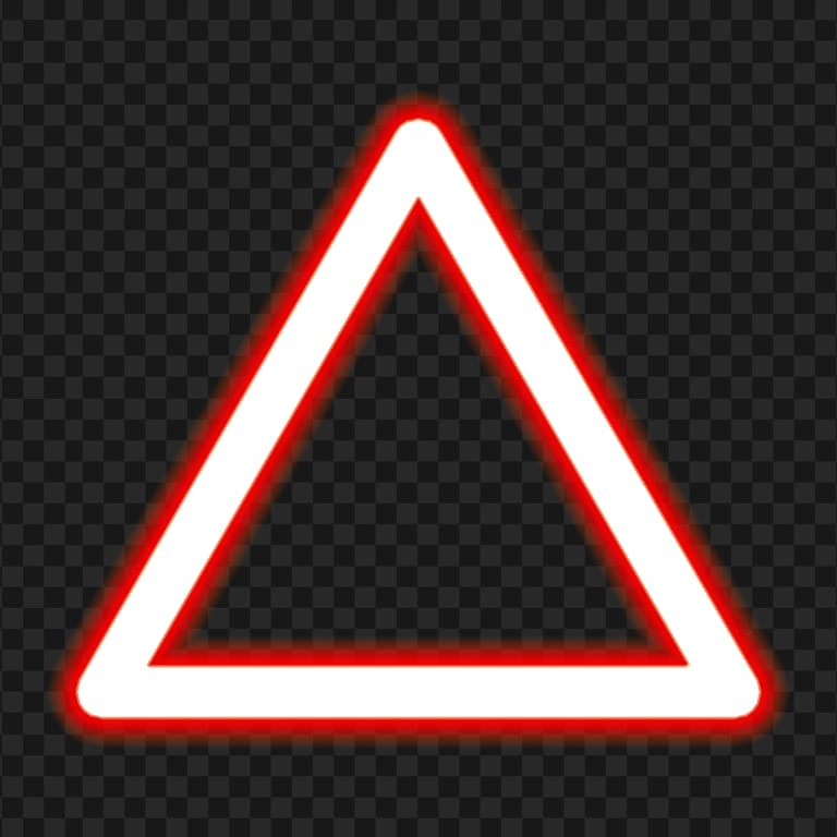 PNG Glowing Red Triangle Neon