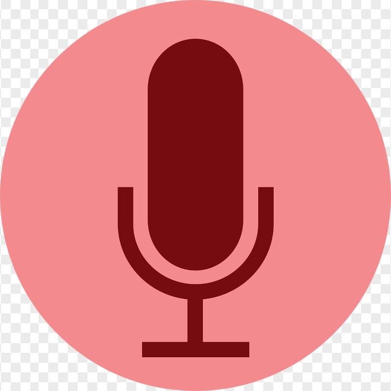 HD Sound Voice Recording Recorder Round Icon PNG