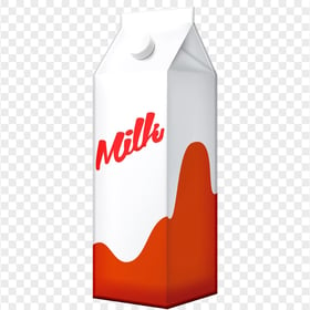HD Orange & White Cartoon Milk Box PNG