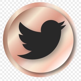 HD Round Luxury Twitter Rose Gold Icon PNG