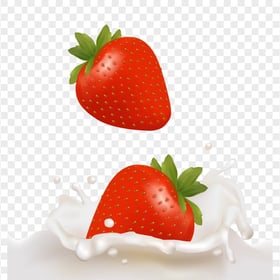 HD Strawberry Milk Splash PNG