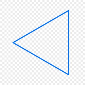 HD Blue Outline Left Triangle Transparent PNG