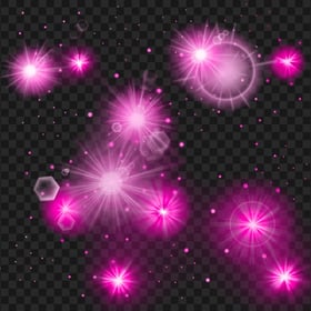 Download Pink Sparkle Stars Effect PNG