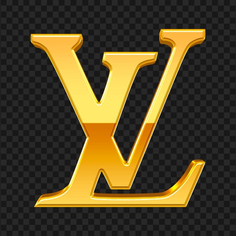 Louis Vuitton Gold Logo HD PNG