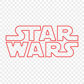 HD Red Outline Star Wars Logo PNG