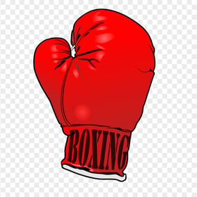Red Boxing Single Glove Box Fight Cartoon Drawing
