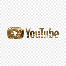 HD Shiny Gold Youtube YT Logo PNG