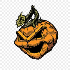 Halloween Vector Drawing Pumpkin Evil Scary Face