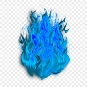 Blue High Resolution Flame Burn Fire Without Smoke