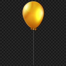 HD Yellow Golden Balloon Transparent Background