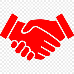 Handshake Red Icon Symbol HD PNG