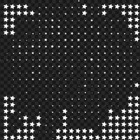 White Polka Halftone Dots Stars PNG