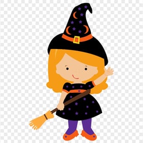 HD Beautiful Halloween Chibi Witch Clipart Cartoon PNG