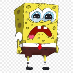 HD Spongebob Crying Standing Character Transparent PNG