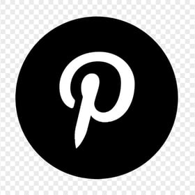 Round Pinterest White P Letter Icon