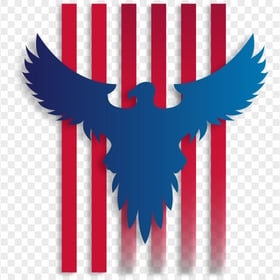 American Flag Red Rays With Blue Eagle Background