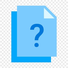 PNG Vector Blue Question File Document Icon