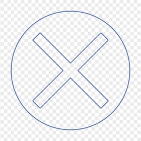 PS Controller Cross X Outline Button Icon PNG