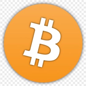 Orange Bitcoin BTC Icon PNG