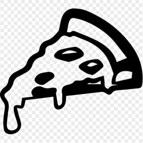Vector Black Pizza Slice HD Icon Transparent PNG