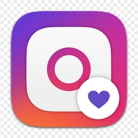 Instagram Square Logo With Like Heart Icon App