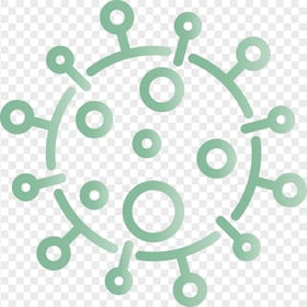 Green Outline Vector Coronavirus Covid 19 Shape