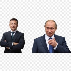 HD Volodymyr Zelensky And Vladimir Putin PNG