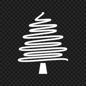 HD Creative White Christmas Tree Icon PNG