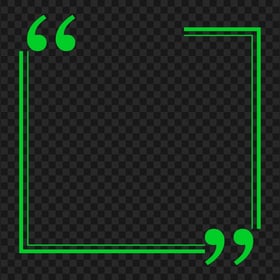 Quote Square Vector Green Frame PNG Image