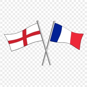 England And France Clipart Crossed Flags PNG